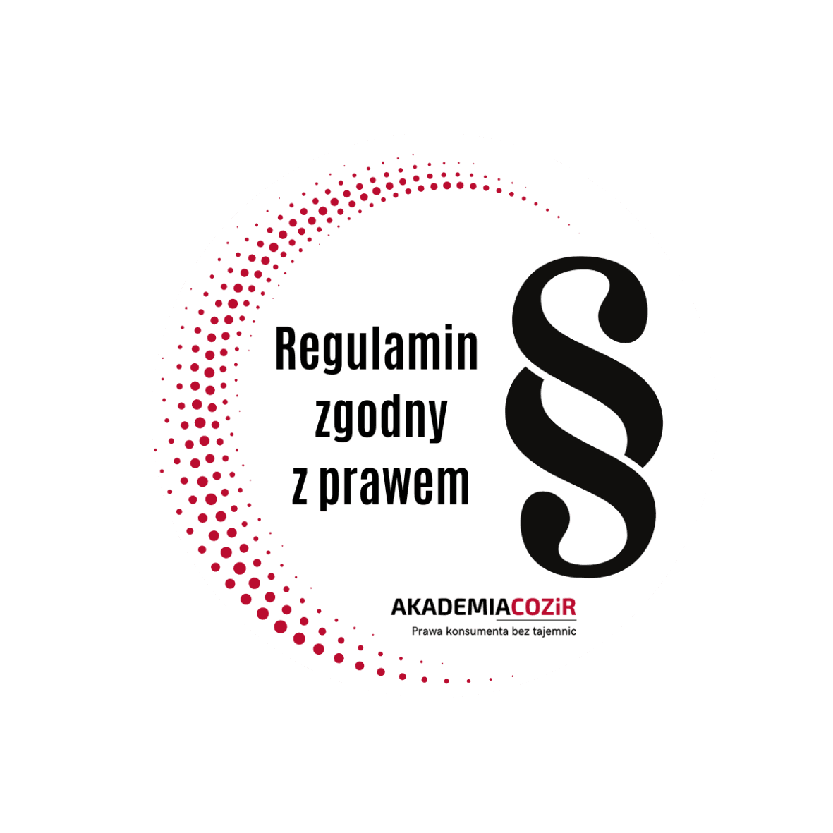 Logo Certyfikatu Regulamin zgodny z prawem